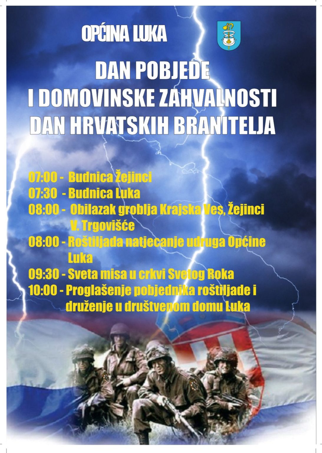 OBILJEŽAVANJE DANA POBJEDE I DOMOVINSKE ZAHVALNOSTI TE DANA HRVATSKIH BRANITELJA