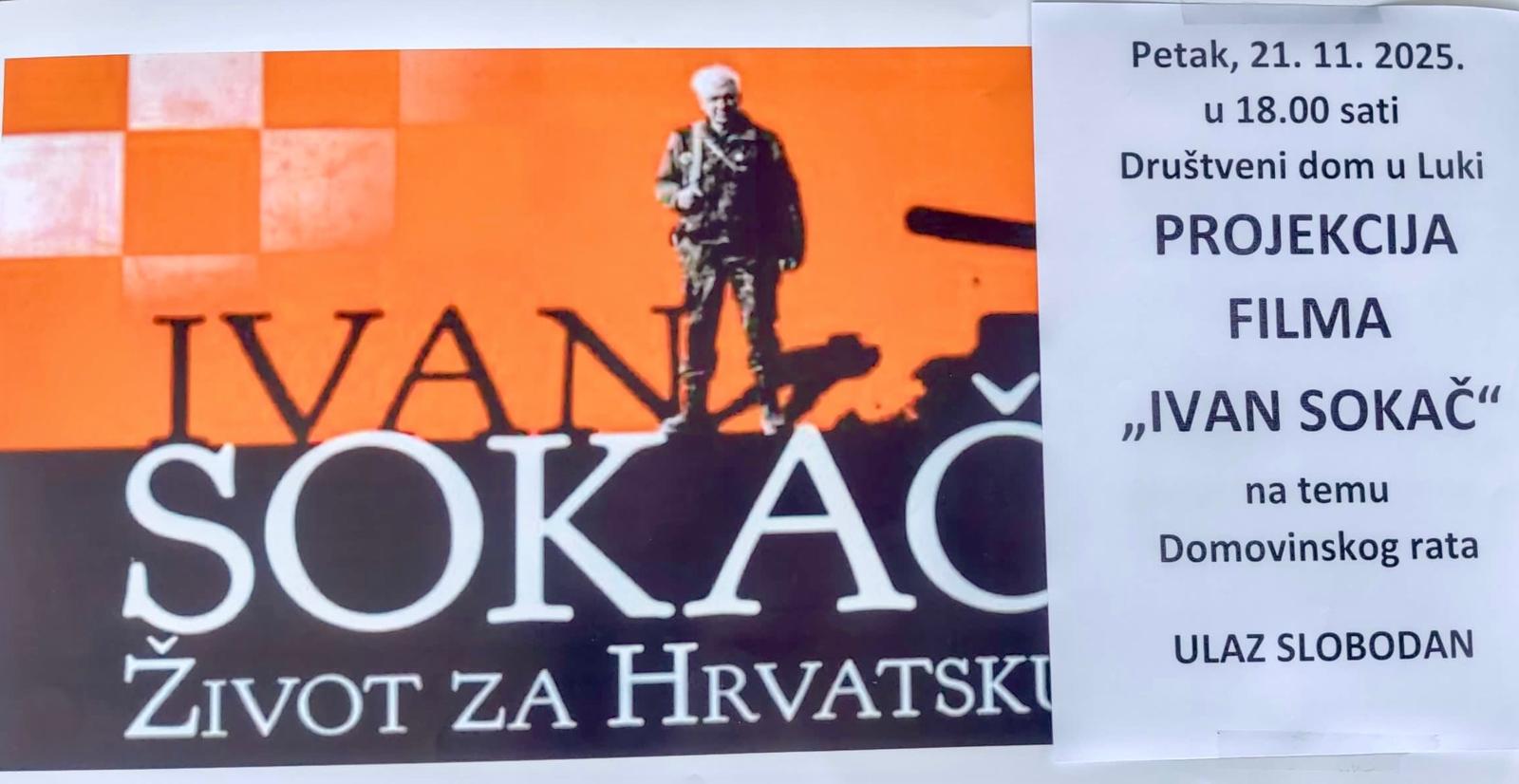 Projekcija filma “Ivan Sokač” u Luki