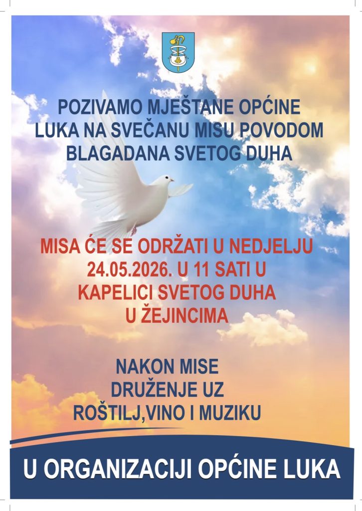 Poziv na misu povodom blagdana Svetog Duha